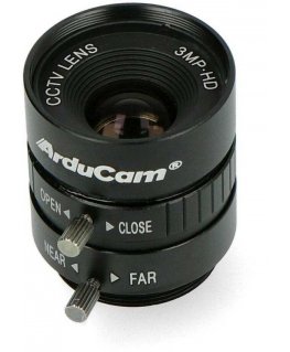 CS-Mount lens 12mm, manual focus, designed for Raspberry Pi HQ camera, ArduCam LN037