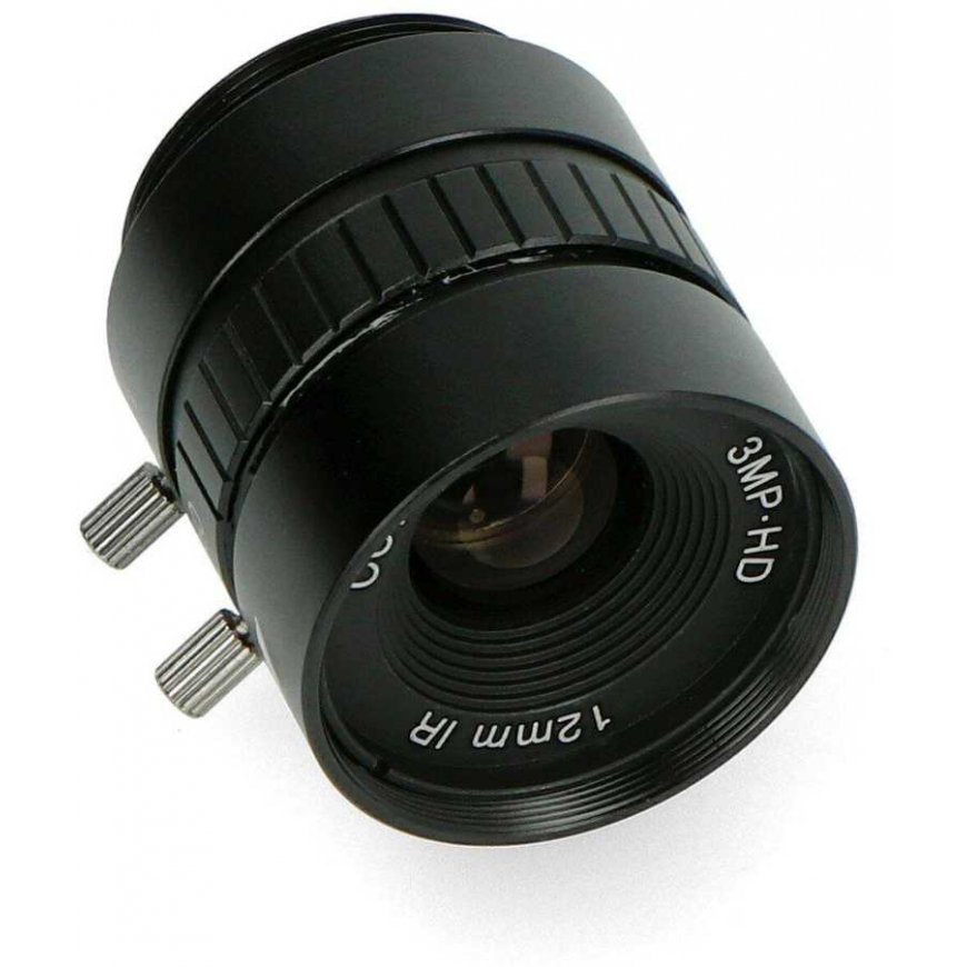 CS-Mount objektiiv 12mm, käsitsi fookustamine, mõeldud Raspberry Pi HQ kaamerale, ArduCam LN037 – 2