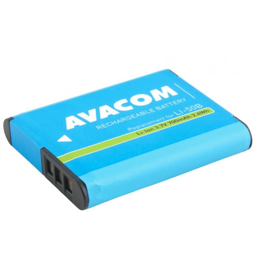 „Avacom“ baterija, skirta „Olympus Li-50B“, ličio jonų, 3,7 V, 700 mAh, 2,6 Wh, DIOL-LI50-533 – 2