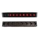 Techly I-CASE STRIP-815I energosadales vienība, PDU 8 Maiņstrāvas izvade (-s) 1.5U Melns Techly I-CASE STRIP-815I energosadales vienība, PDU 8 Maiņstrāvas izvade (-s) 1.5U Melns