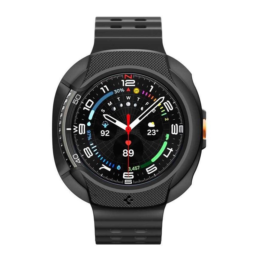 Spigen Liquid Air vāciņš, matēts melns - Galaxy Watch 8 Classic (46mm) – 2