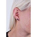 Black star-shaped earrings with a twist Black star-shaped earrings with a twist