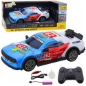 Lean Toys Etäohjattava auto LED-valoilla ja sumuefektillä 1:22 Lean Toys Etäohjattava auto LED-valoilla ja sumuefektillä 1:22