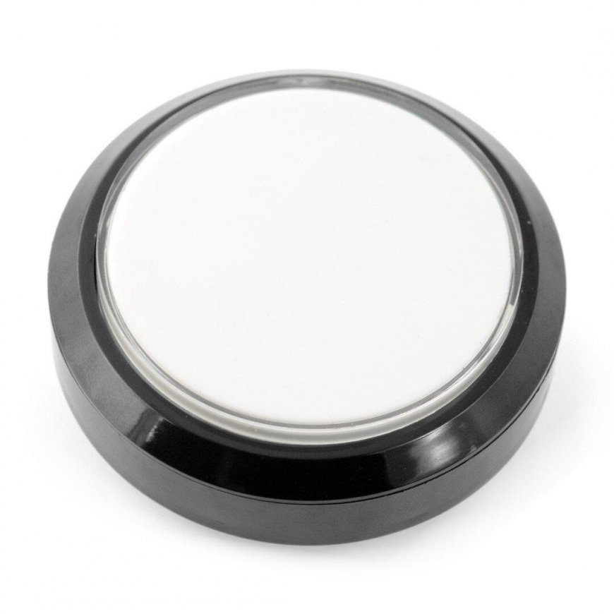 OEM Button 10 cm - white - flat