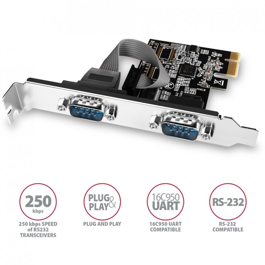 Axagon PCEA-S2N interface cards/adapter Internal RS-232 – 3