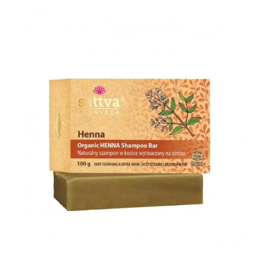 Solid shampoo Henna, organic, Sattva Ayurveda, 100g – 2