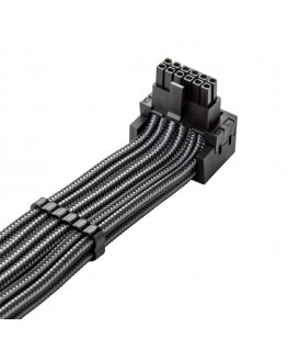 CableMod C-seeria Pro ühenduskaabel - variant B, 90°, 16-pinnist 4x 8-pinnise PCIe, süsinik