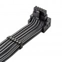 CableMod C-Series Pro Connection Cable - Variant B, 90°, 16-Pin to 4x 8-Pin PCIe, carbon CableMod C-Series Pro Connection Cable - Variant B, 90°, 16-Pin to 4x 8-Pin PCIe, carbon