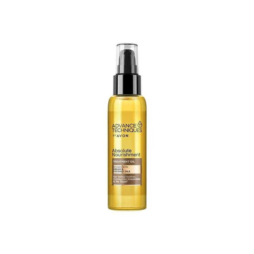 Avon maitoinnin hiöljy argan- ja kookosöljyllä (Absolute Nourishment Treatment Oil), 100 ml