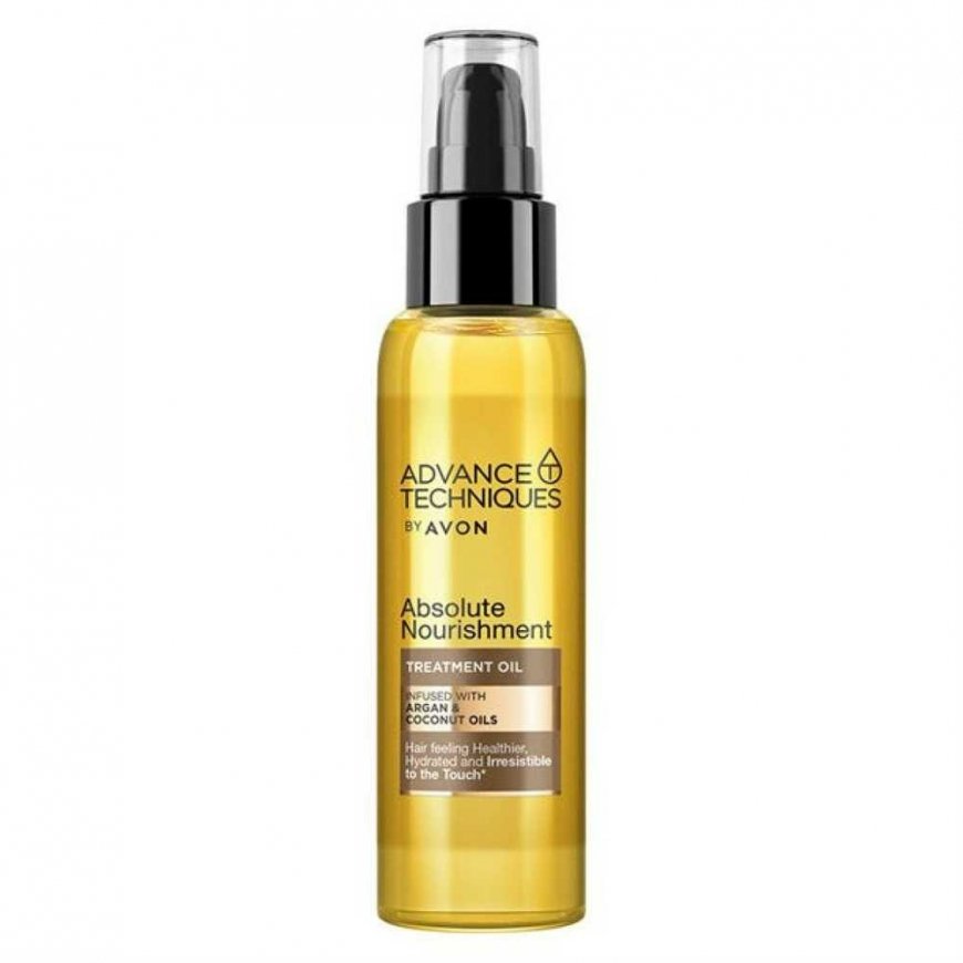Avoni niisutav juukseõli argaania ja kookosõliga (Absolute Nourishment Treatment Oil), 100 ml – 2