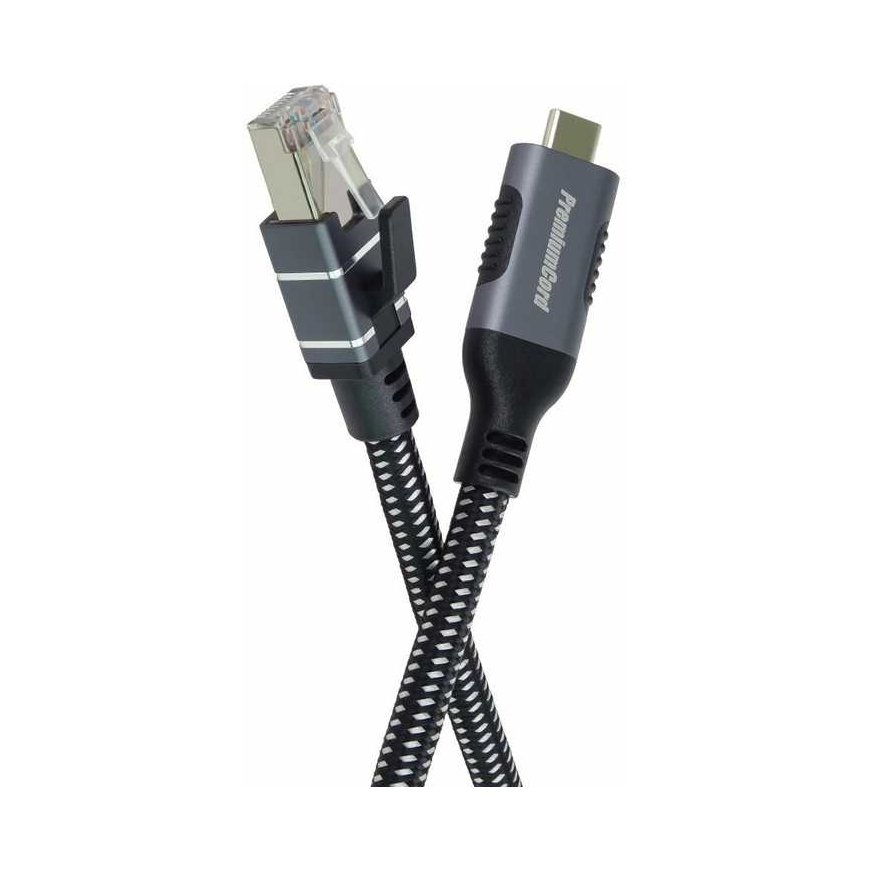 PremiumCord PremiumCord Ethernet cable USB-C and LAN RJ45 10/100/1000, 2m – 2