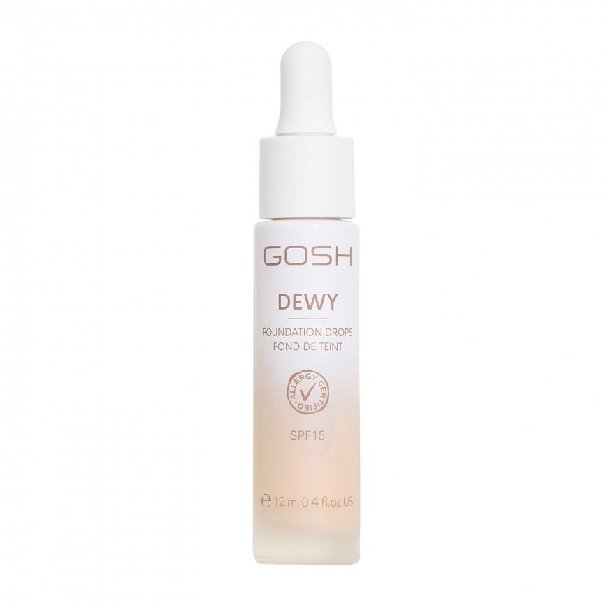 Gosh 'Dewy Foundation Drops' makeup base drops '004 Fair' 12 ml