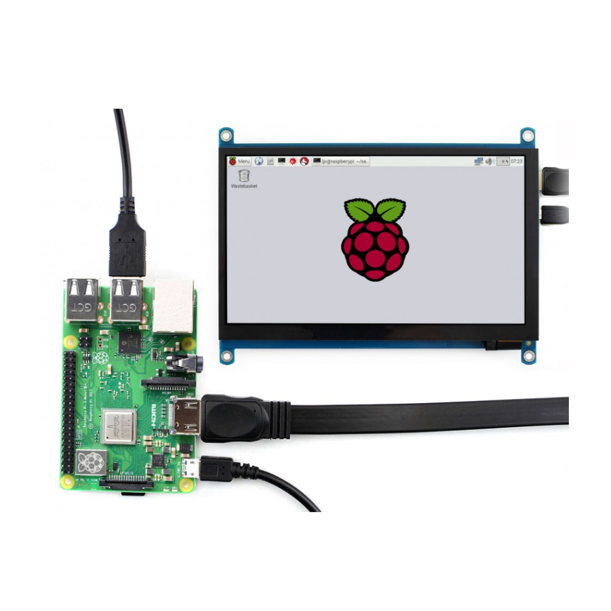 Waveshare Talpinis Touch Sensitive Screens for Raspberry Pi 3B+/3B/2B/Zero Microcomputer - LCD IPS 7 – 3