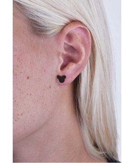 Designer black mouse earrings by Mikio