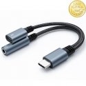 Adapter 2w1 USB C USB C Jack 3.5mm PD 15W Adapter 2w1 USB C USB C Jack 3.5mm PD 15W