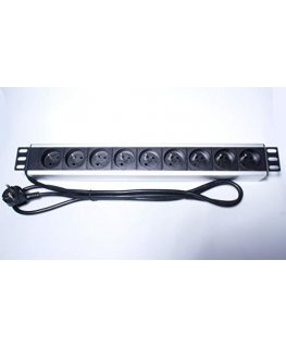 „PremiumCord“ maitinimo juostelė 19 colių stovui 1,5U, 9x230V, 2m laidas