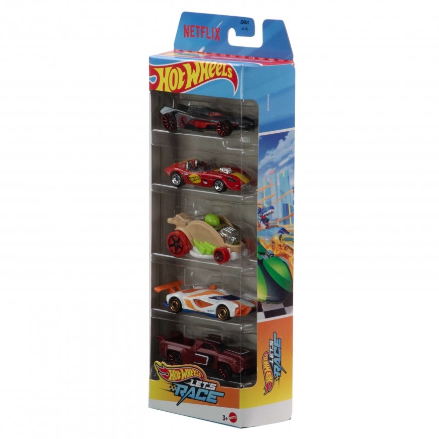 Hot Wheels Let’s Race 5-Pack, Set of 5 1:64 Scale Die-Cast Toy Race Cars from the Netflix Series – 3