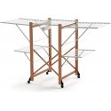 ARREDAMENTI GABBIANO Kuivausteline pyörillä - 175 x 67 cm, Ruskea ARREDAMENTI GABBIANO Kuivausteline pyörillä - 175 x 67 cm, Ruskea