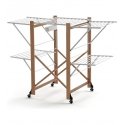 ARREDAMENTI GABBIANO Džiovinimo stovas ant ratų - 175 x 67 cm, Rudas ARREDAMENTI GABBIANO Džiovinimo stovas ant ratų - 175 x 67 cm, Rudas
