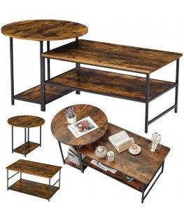 Lean kafijas galdiņu komplekts 2-in-1, 123x60x51 cm