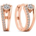Brilio Silver Round Bronze Earrings with Zirconia EA503R Brilio Silver Round Bronze Earrings with Zirconia EA503R