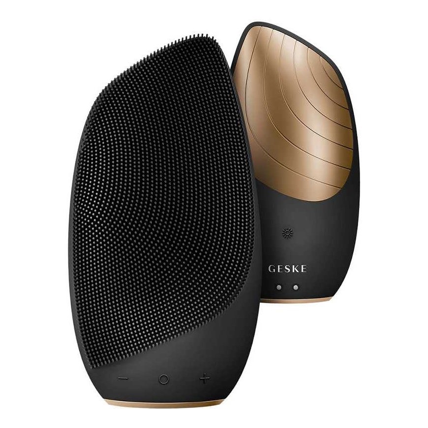 Geske "Sonic Thermo" facial brush 6in1 with app (gray) – 2