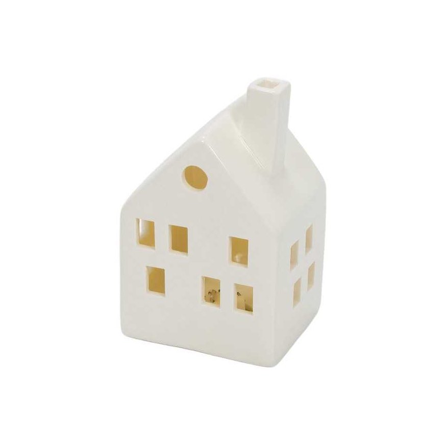 Home Styling Collection Ceramic LED SCANDI houses, 3 light decorations