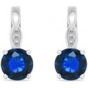 Brilio Silver Luxurious silver earrings with dark blue zirconia EA548WB Brilio Silver Luxurious silver earrings with dark blue zirconia EA548WB