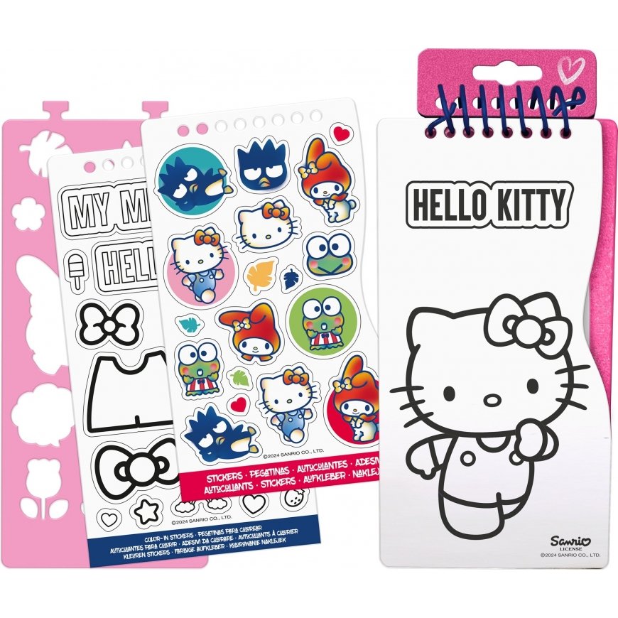 Krāsu grāmatiņas uzlīmju komplekts Hello Kitty