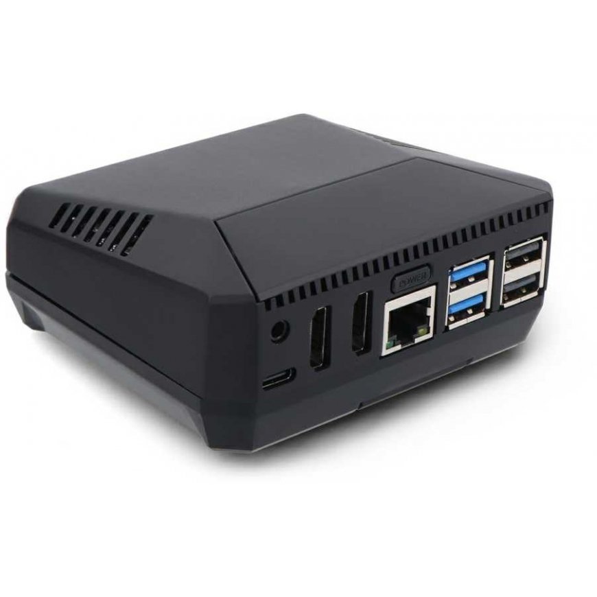 Argon40 Argon ONE V3 M.2 NVMe PCIe case designed for Raspberry Pi 5 - with fan and heatsink - aluminum - black – 2