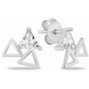 Brilio Silver Silver Earrings Triangles with Zircon EA1068W Brilio Silver Silver Earrings Triangles with Zircon EA1068W