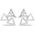Brilio Silver Silver Earrings Triangles with Zircon EA1068W Brilio Silver Silver Earrings Triangles with Zircon EA1068W