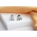 Brilio Silver Silver Earrings Triangles with Zircon EA1068W Brilio Silver Silver Earrings Triangles with Zircon EA1068W