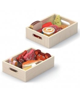Viga Toys Breakfast, Meat and Fish Toy Set in Boxes 'Viga'