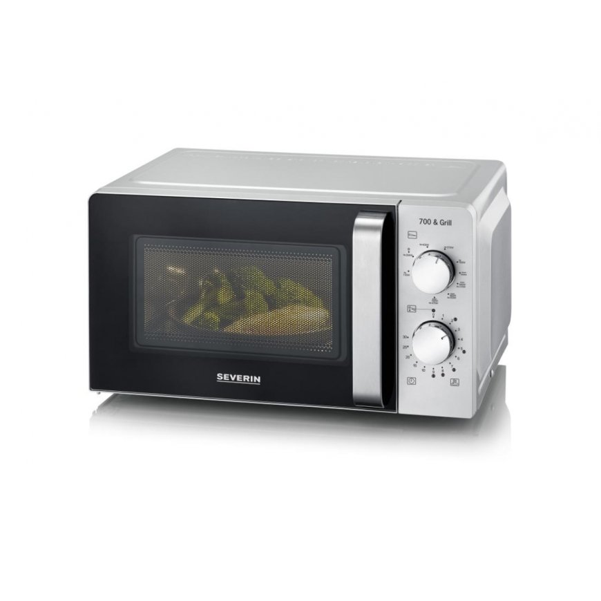 Severin MW 7780 mikroaaltouuni musta, Hopea Grillimikroaaltouuni Pöytämalli 17 L 700 W – 5