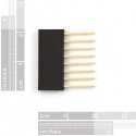Oem Karpomas liitin pidennetty 1x8 nastaa 2.54mm Arduinoa varten