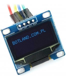 OEM OLED ekraan, sinine graafika, 0.96" 128x64px I2C - sinine