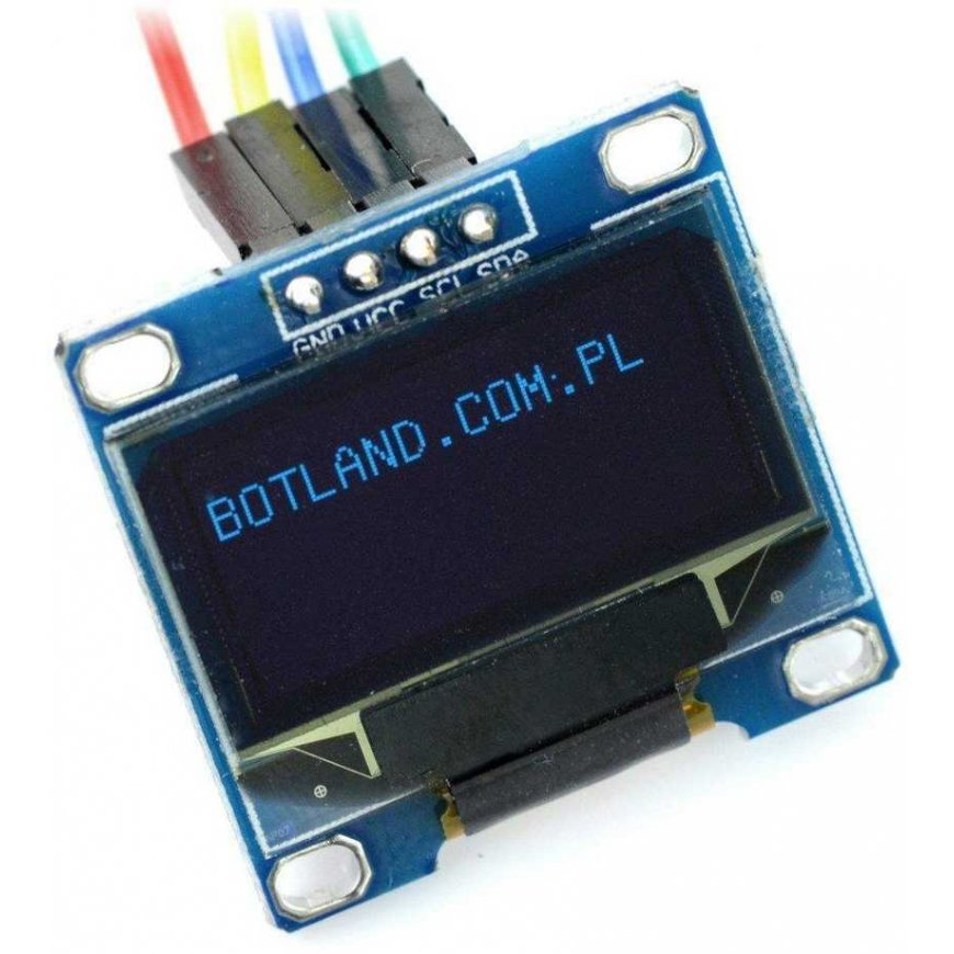 OEM OLED screen, blue graphics, 0.96" 128x64px I2C - blue