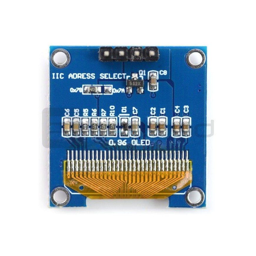 OEM OLED screen, blue graphics, 0.96" 128x64px I2C - blue – 3
