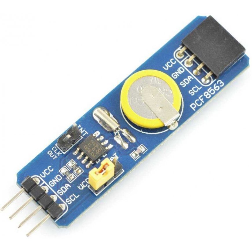 RTC PCF8563 I2C, real-time clock + battery, Waveshare 3707