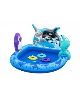 Bestway Polar Pals Kids Inflatable Water Play Center and Pool 1.34 m x 1.31 m x 73 cm