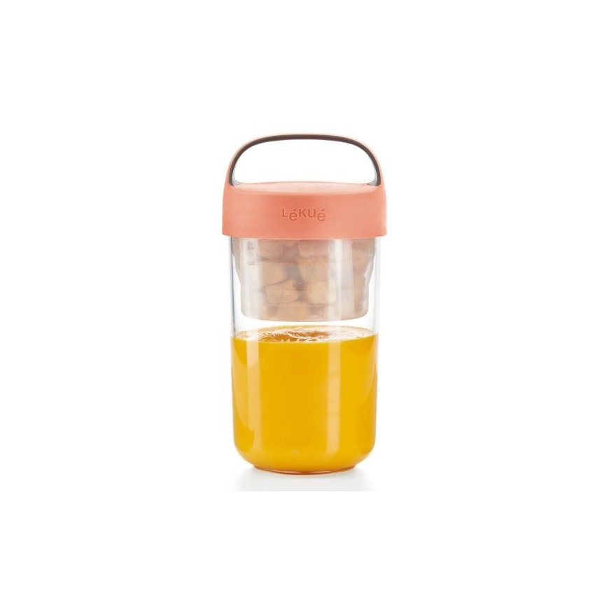 Lékué 885006 food storage container Round Jar 0.6 L Coral 1 pc(s)