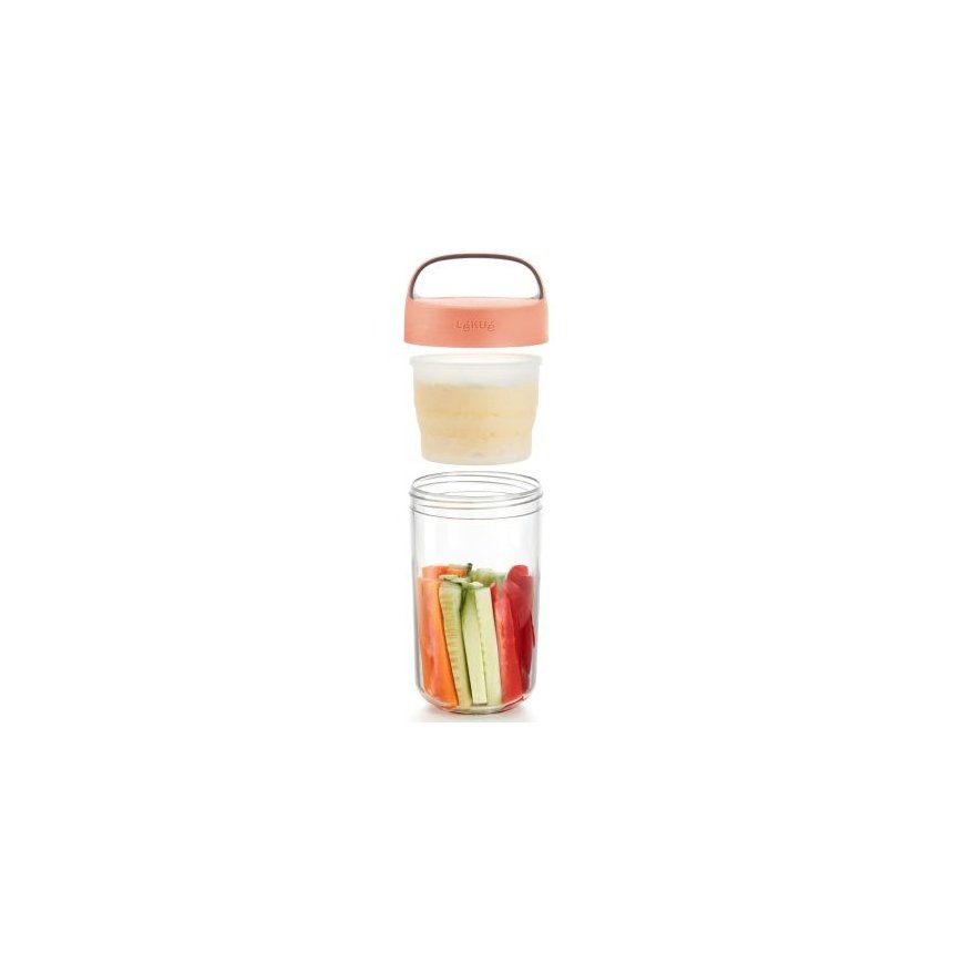 Lékué 885006 food storage container Round Jar 0.6 L Coral 1 pc(s) – 3