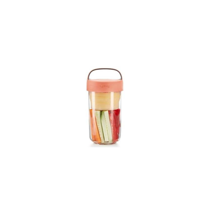 Lékué 885006 food storage container Round Jar 0.6 L Coral 1 pc(s) – 4