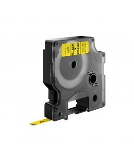 DYMO D1 Standard - Black on Yellow - 6mm etikečių juostelė Juoda ant geltonos