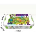WOOPIE Kinetiskais Smilšu 1,5kg XXL ZOO Safari Komplekts ar Veidnēm