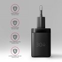 Axagon ACU-PD30 kroviklis jungiama tinkl PD 30W, 1x port USB-C, PD3.0/QC3.0/AFC/FCP/Apple Juoda