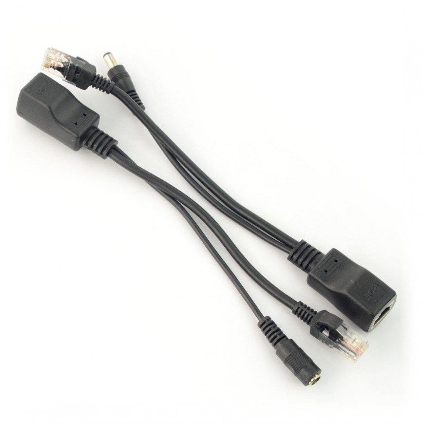 OEM PoE adapter - power over LAN - RJ45 to DC connector - 2 pcs – 2