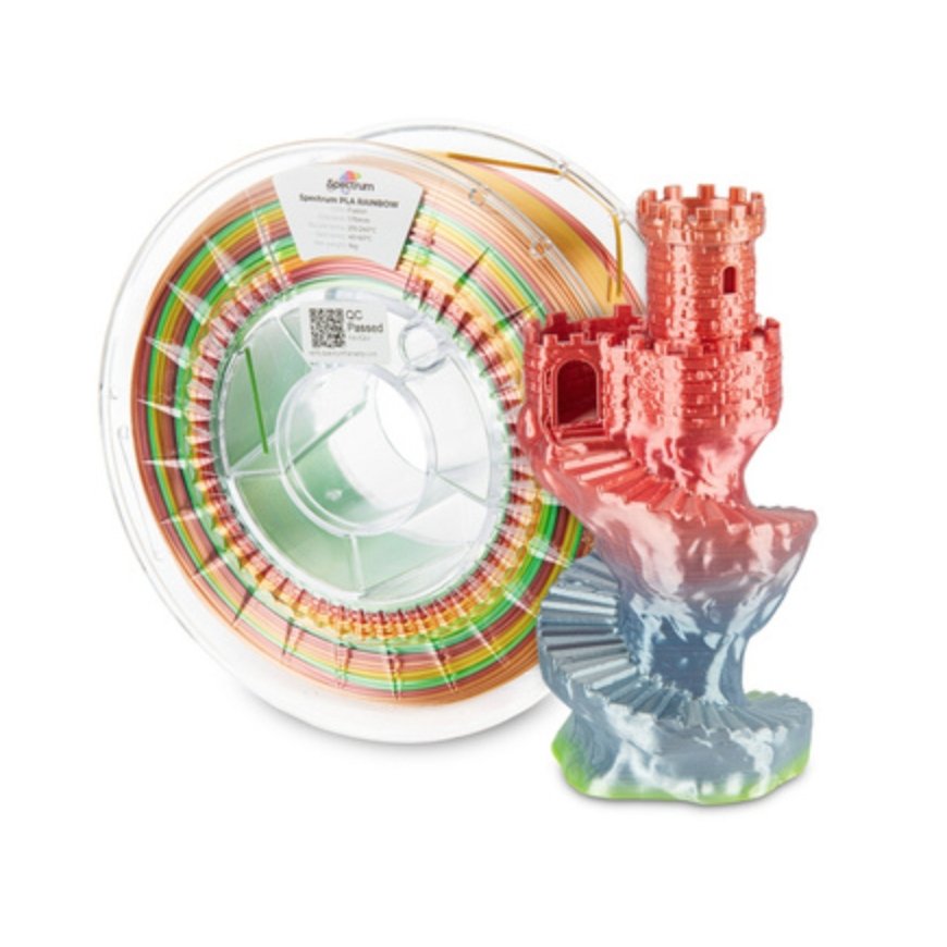 Spectrum Filaments 81016 materjal 3D-printimiseks Polülaktiid (PLA), Siid Mitmevärviline 1 kg