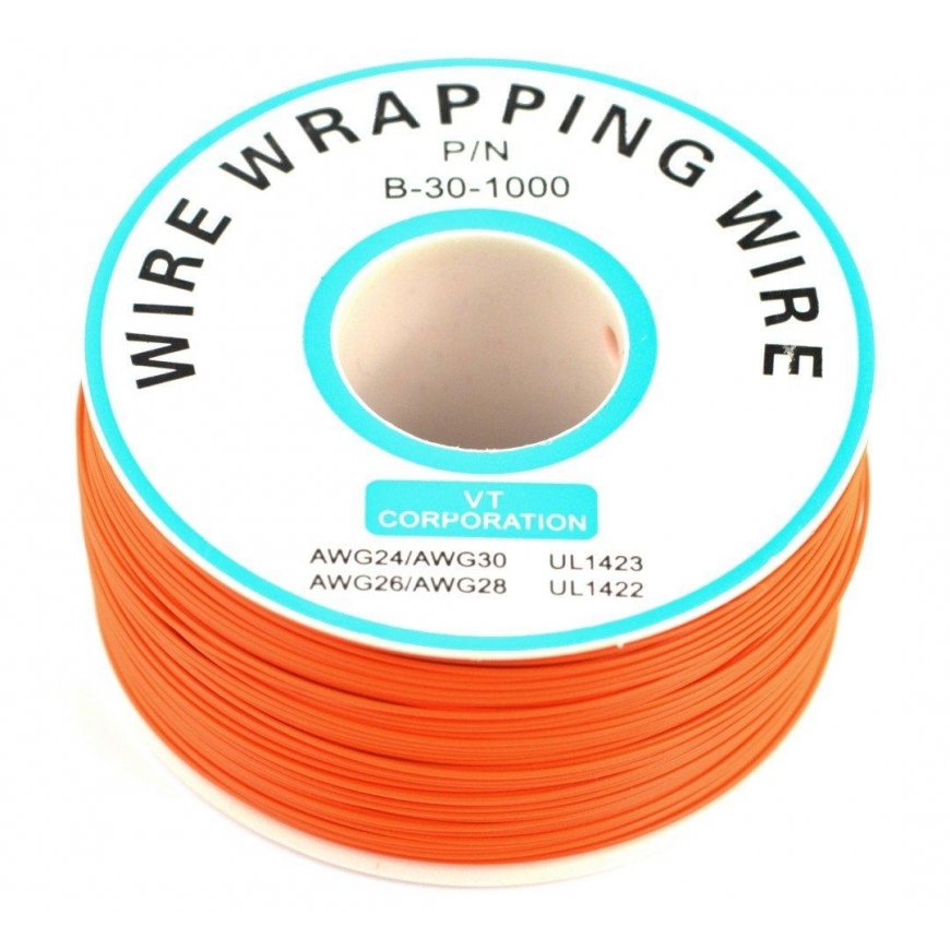 Oem izolēta PVC pārklāta 30AWG vadu vītnes ruļļi 820Ft - oranža